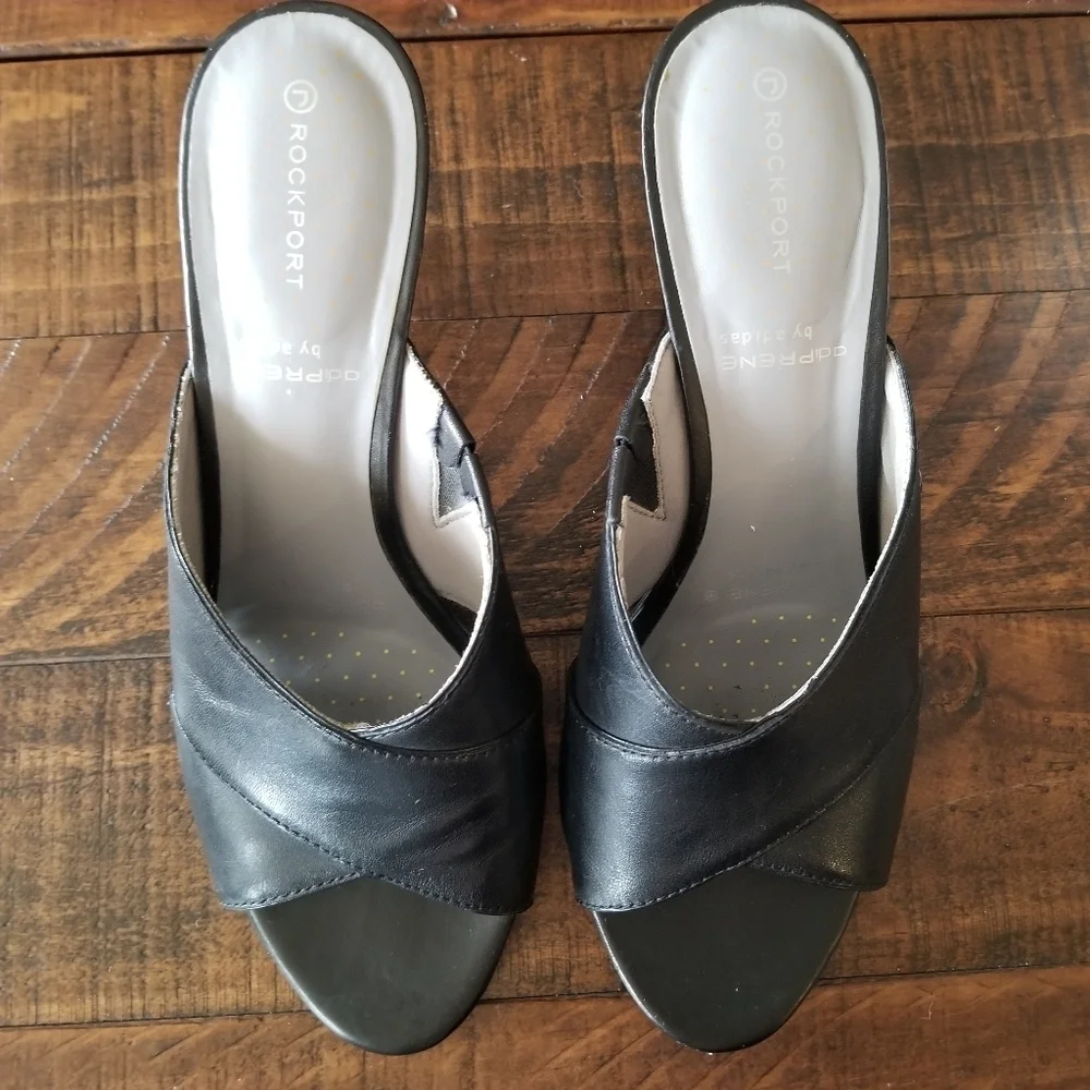 Rockport‎ Adiprene by Adidas Black Heels 8 Leather